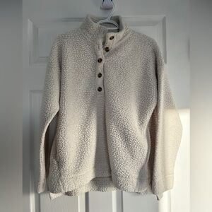 Aerie Sherpa quarter button up sweater